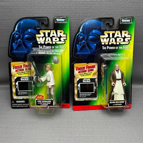 Kenner 1997 Star Wars The Power o/t Force Luke Skywalker & Obi-Wan (Ben) Kenobi - Picture 1 of 6